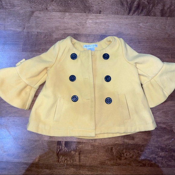 Max Studio Jackets & Coats Mustard Yellow Pea Coat For Little Girl Long Sleeve 2t Poshmark